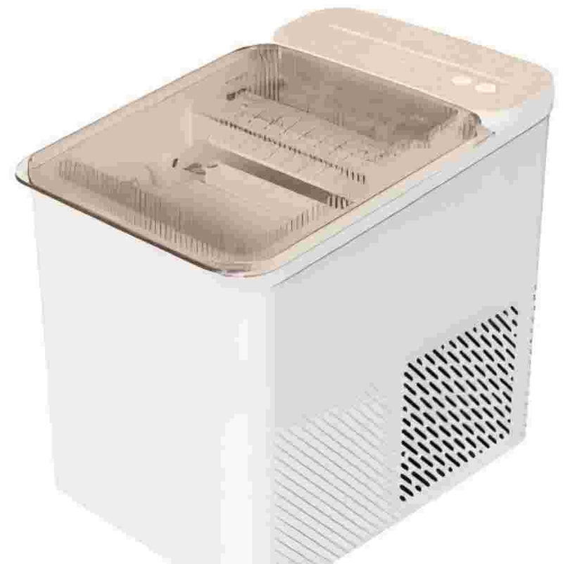 Fast Bullet Ice Maker for Countertop, 12kg/24H Portable Ice Machine with 8 Ice Cubes Per Cycle, Dual Size Options, Clear Lid and Quiet Operation for Home Office RV Dorm