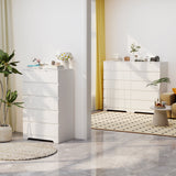 Eunon 6 White Drawer Dresser, Wood Storage Chest Organizers ,Chests of Drawers with Large Organizer for Bedroom Living Room
