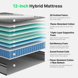 Behost 10" Medium Soft Memory Foam Mattress, King Mattress