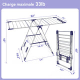 Behost Clothes Drying Rack Stainless Steel Gullwing Space-Saving Foldable