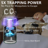 Bug Zapper Indoor, Spmou Mosquito Trap for Gnat Fruit Flies with UV Light, Rechargeable Mosquito Killer Lamp Built-in Mosquito Attractant, Silent Fan and Sticky Glue Boards