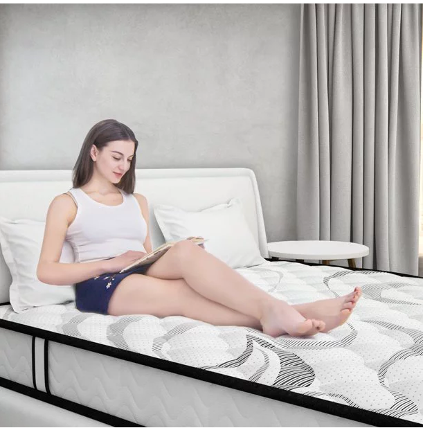 10 Inch Full Size Mattress,Behost Luxury Hybrid Mattress in a Box,Memory Foam with Pocket Springs for Motion Isolation and Pressure Relieving,Medium Firm Feel,100-Night Trial