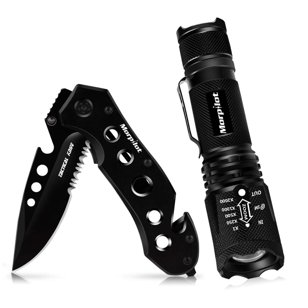 Tactical Pocket Knife Tactical Flashlight Set –