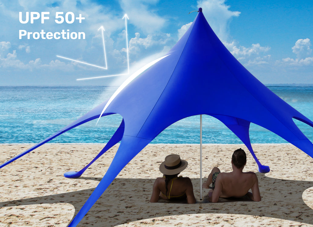 Beach Canopy Tent Sun Shade with UPF 50+ UV Protection, 10x10 FT Beach –