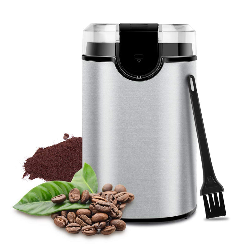 Flyseago Electric Coffee Grinder Burr Espresso Coffee Bean Grinder Small  Automatic Stainless Steel Coffee Mill With Brush, Pea Green