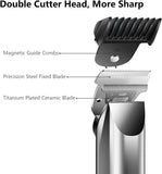 Hair Clipper for Men, Professional Cordless Clippers for Hair Cutting, IPX7 Waterproof Hair Trimmer Barber Kit, LED Display and USB Rechargeable Portable Home Haircut Machine (Plating)