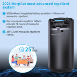 Morpilot Rechargeable Mosquito Repeller, Portable rechargeable, Includes 72 Hr Mosquito Repellent Refill, No Spray, No Candle or Flame mosquito repeller / DEET Alternative