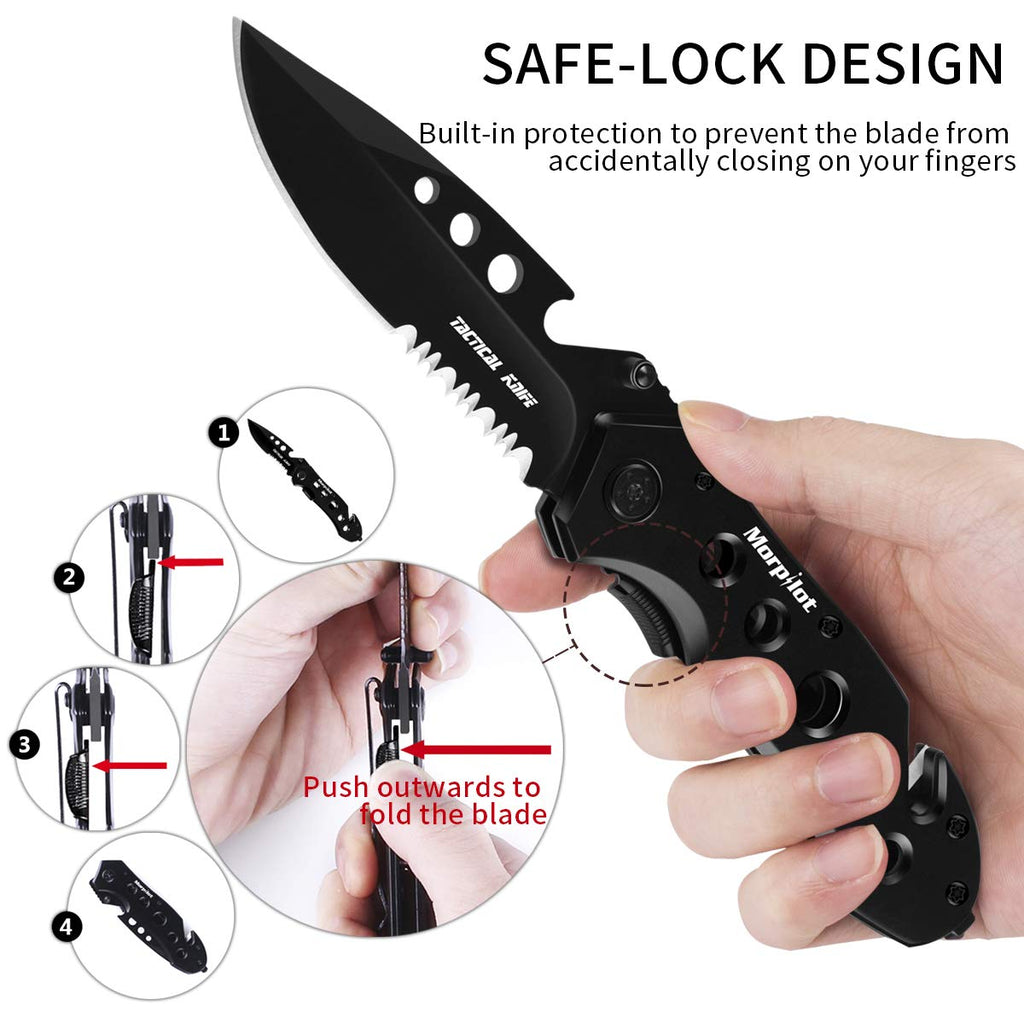 Tactical Pocket Knife Tactical Flashlight Set