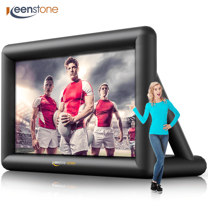 Outdoor Inflatable Projector Screen, Keenstone 16ft Movie Screen with Blower and Portable Bag