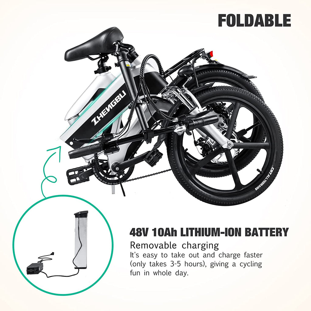 folding electric bicycle manufacturers zhengbu Folding Electric Bikes for Adults 20 Inch Electric Commuter Bi – Keenstone.com