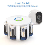 8 PCS Li-ion Battery 3.7V 700mAh for Arlo Security Cameras Series