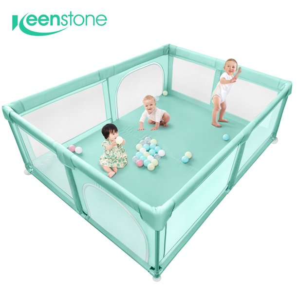 Keenstone Extra Large Baby Playpen ,Kid Protection Play Yard Children Portable Safety Fence ,81*61*27"