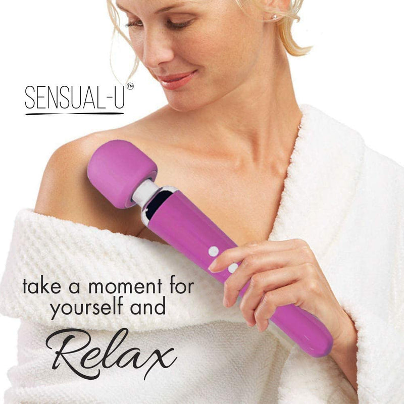 Morpilot  Therapeutic Personal Massager - Handheld Cordless and Powerful Wand - 8 Speeds 20 Vibrating Patterns - USB Rechargeable - Magic Recovery Effect for Women and Men, Body, Neck, Back & Shoulders