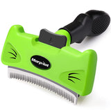 Morpilot Pet Grooming Brush, Deshedding Dog Brush with Quick Self Cleaning, Professional Pet Comb Removes Loose Hair and Combats Reduces Shedding Up To 95%, Deshedding Brush for Dogs and Cats (M)