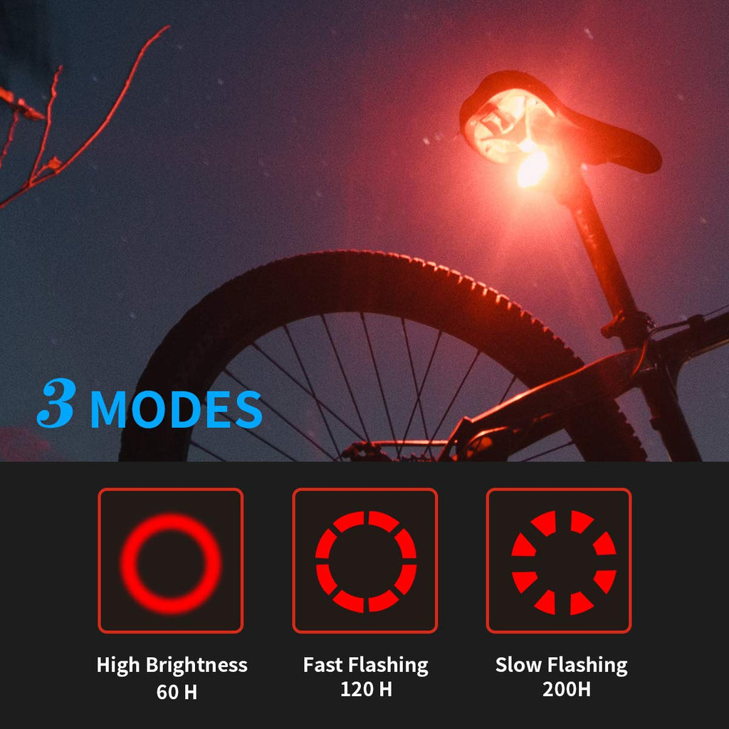 LED Bicycle Mountain Bike Lights Front and Back Set