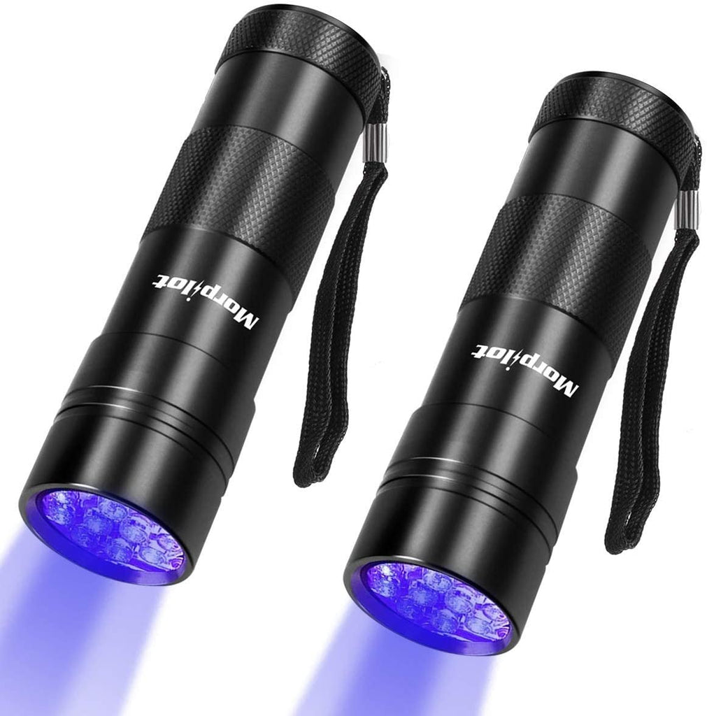 handheld black light flashlight morpilot Black Light, 2 Pcs UV Handheld Blacklight Flashlights 12 Led – Keenstone.com