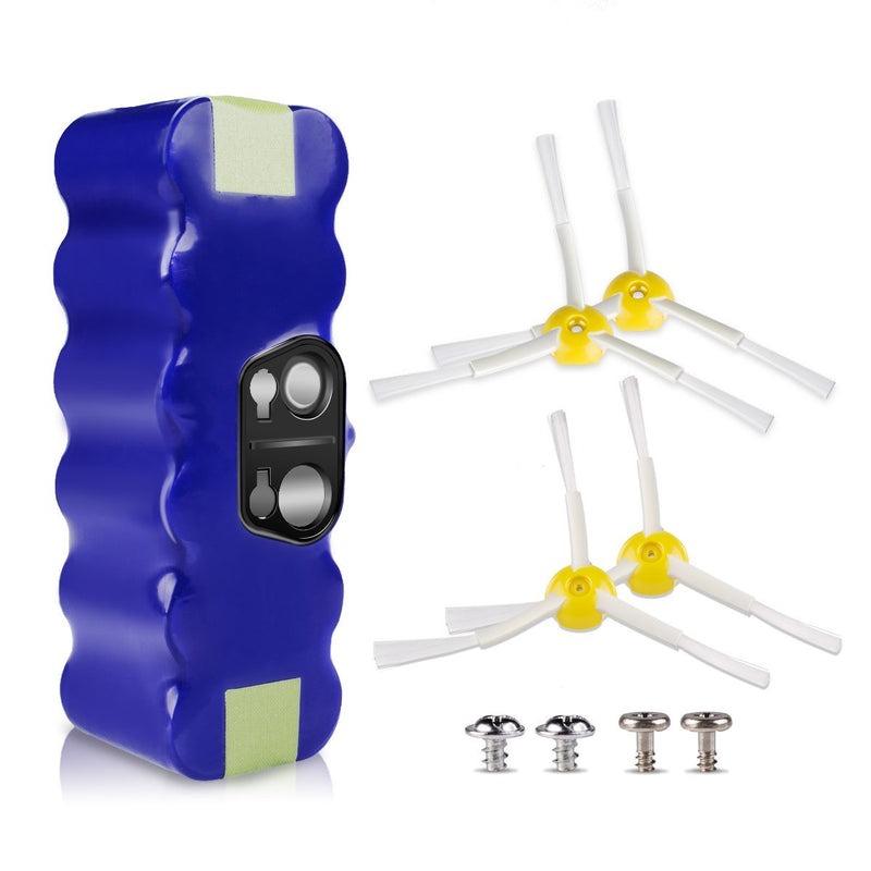 14.4V X-Life Extended Battery w/ 2Pcs Brush - Compatible with Roomba 8 Series