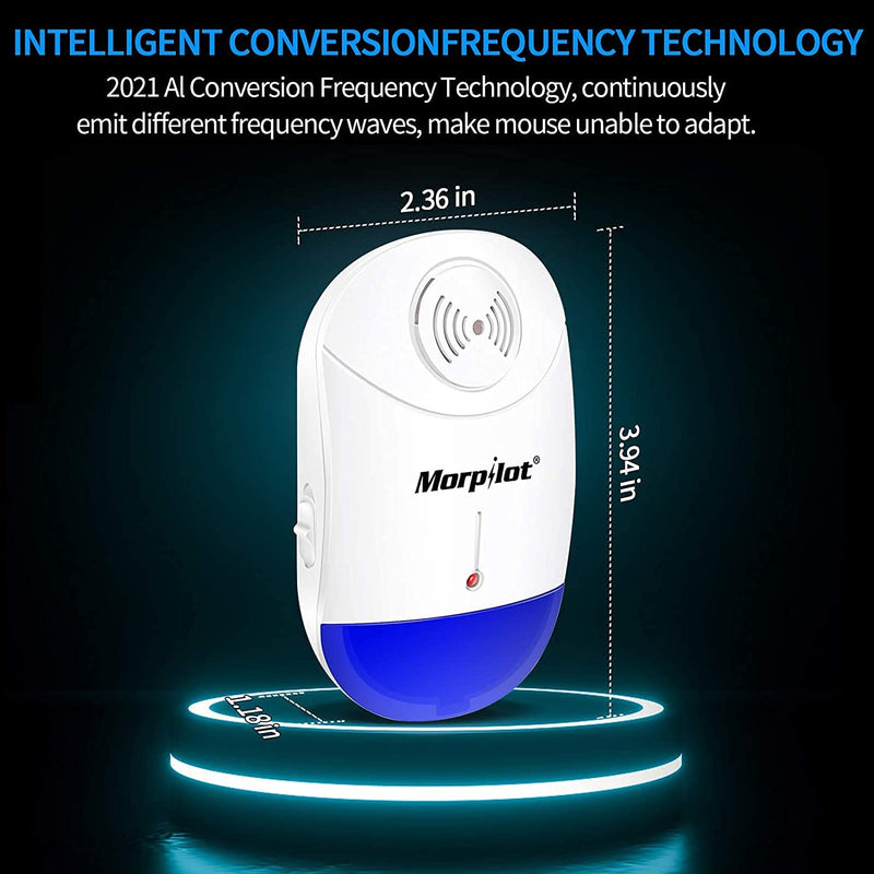 Ｍ－４Ultrasonic Pest Repeller, ６Ｐａｃｋ，Indoor Plug-in, Get rid of - Rodents, Mice, Rats, Squirrels, Bats, Insects, Bed Bugs, Ants, Fleas, Mosquitos, Fly, Spiders, Roaches! + Blue Night Light