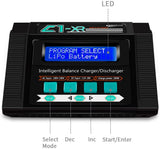 Keenstone Lipo Battery Charger/Discharger with Low Voltage Checker, 10A 100W AC/DC 1S-6S Digital Battery Balance Charger for Li-Po Li-Hv Li-Ion Li-Fe NiMH Ni-Cd Pb
