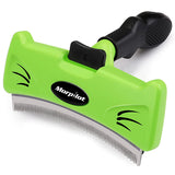 Morpilot Pet Grooming Brush, Deshedding Dog Brush with Quick Self Cleaning, Professional Pet Comb Removes Loose Hair and Combats Reduces Shedding Up To 95%, Deshedding Brush for Dogs and Cats (L)