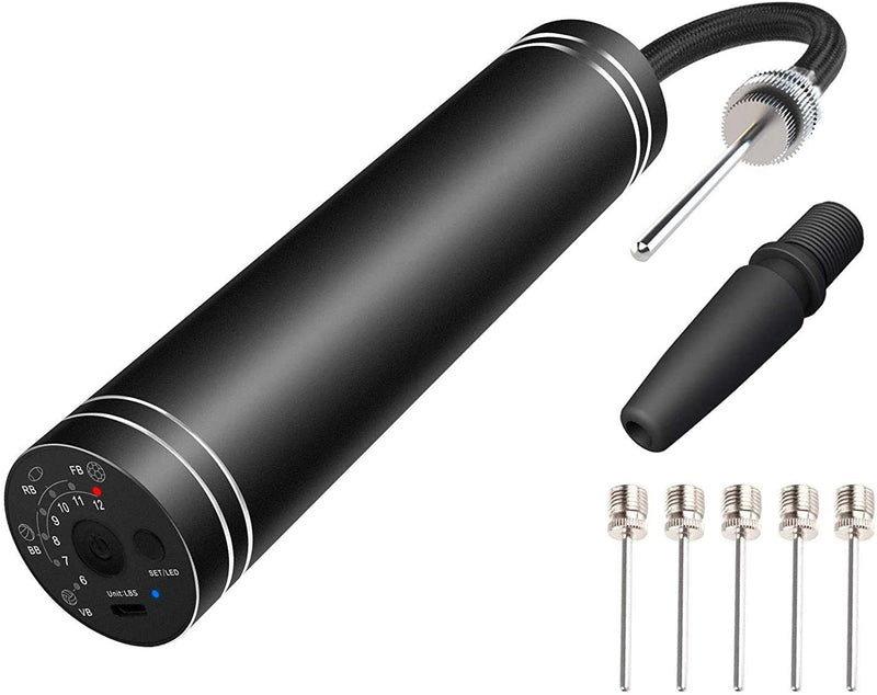 Automatic Electric Fast Ball Pump with Needle and Nozzle - Air Pump for Inflatables, Athletic Basketball, Soccer, Volleyball, Football, Sport Ball and Swimming Ring - Faster Inflation