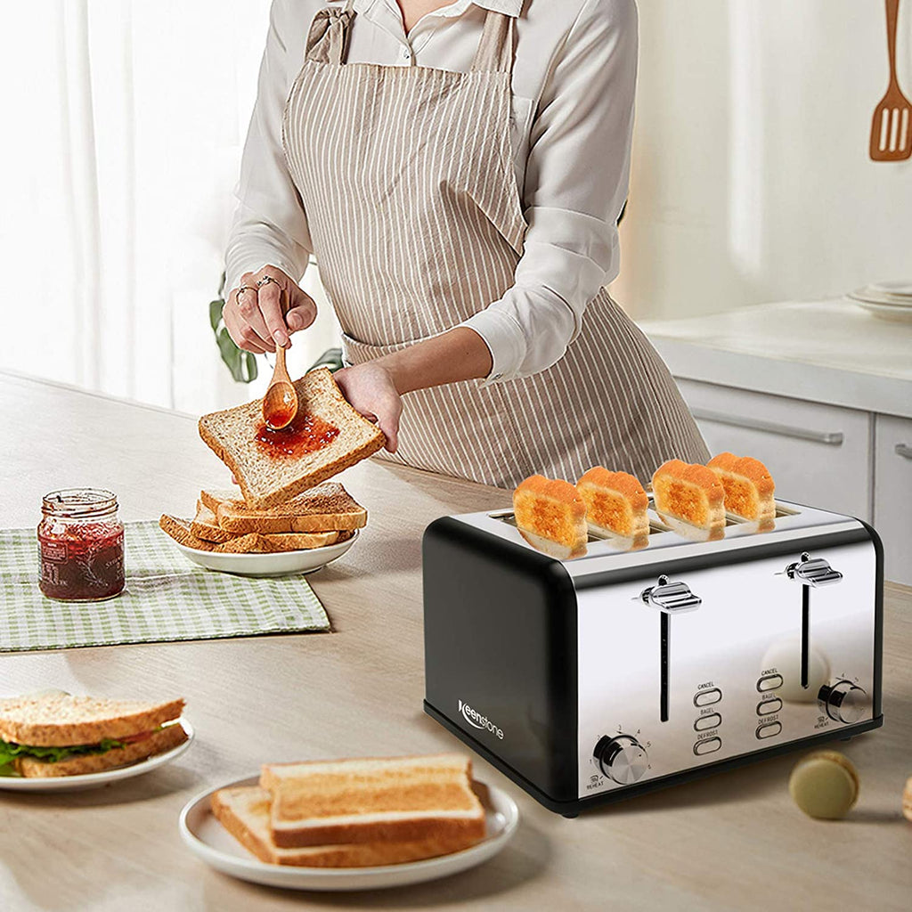 Toaster Slice Toaster Stainless Steel Retro Toasters, Bagel