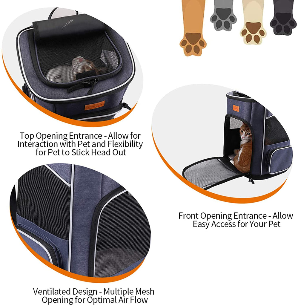 Morpilot Backpack morpilot Dog Backpack Carrier, Foldable Cat Backpack Carrier for Small ...
