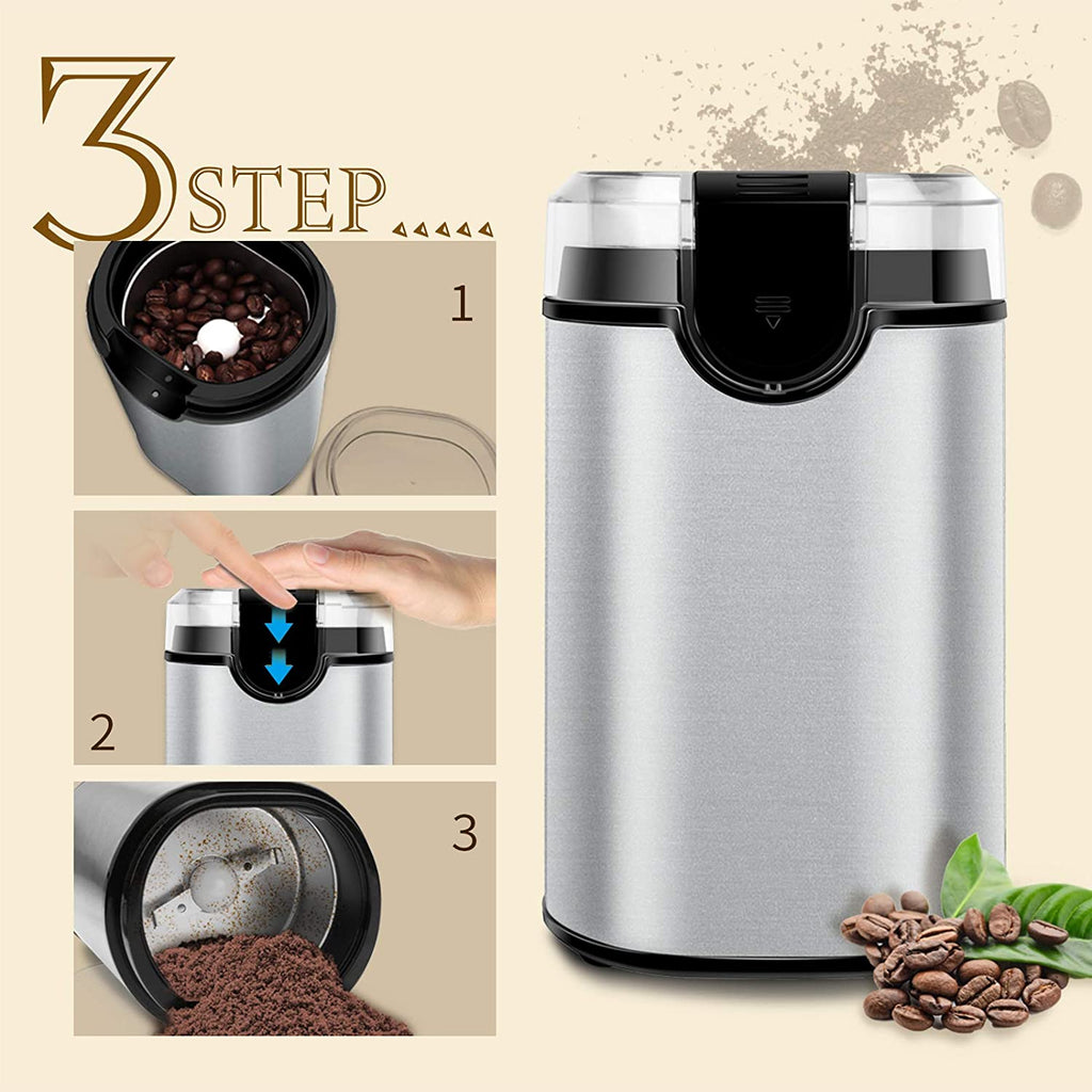 Multipurpose Electric Grinder Coffee Bean Grinding Tool Stainless Steel  Milling Machine for Seeds Spices Herbs Nuts