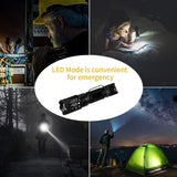 Led Flashlight, 2 in 1 Tactical Flashlight & UV Light Blacklight 5 Modes 500LM High Lumens Handheld Flashlight for Camping, Hiking, Flashlights for Emergencies (Battery Included)