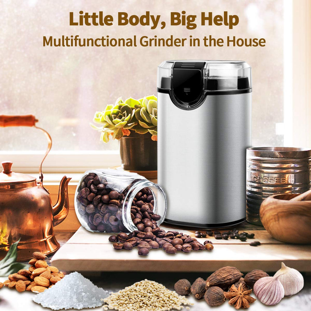 Multipurpose Electric Coffee Bean Grinder With 2 Removable Cups