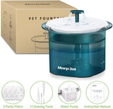 Morpilot Cat Water Fountain, Pet Fountains with Super Silent Water Pump and Smart Indicator Light, 2L Dog Water Fountain Suitable for Cats and Dogs, Cat Water Dispenser with 3 Filter Chips