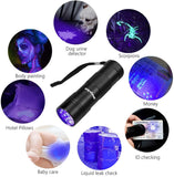 morpilot Black Light, 2 Pcs UV Handheld Blacklight Flashlights 12 Led 395nm Mini Light Torch Detector for Pets Urine and Stains