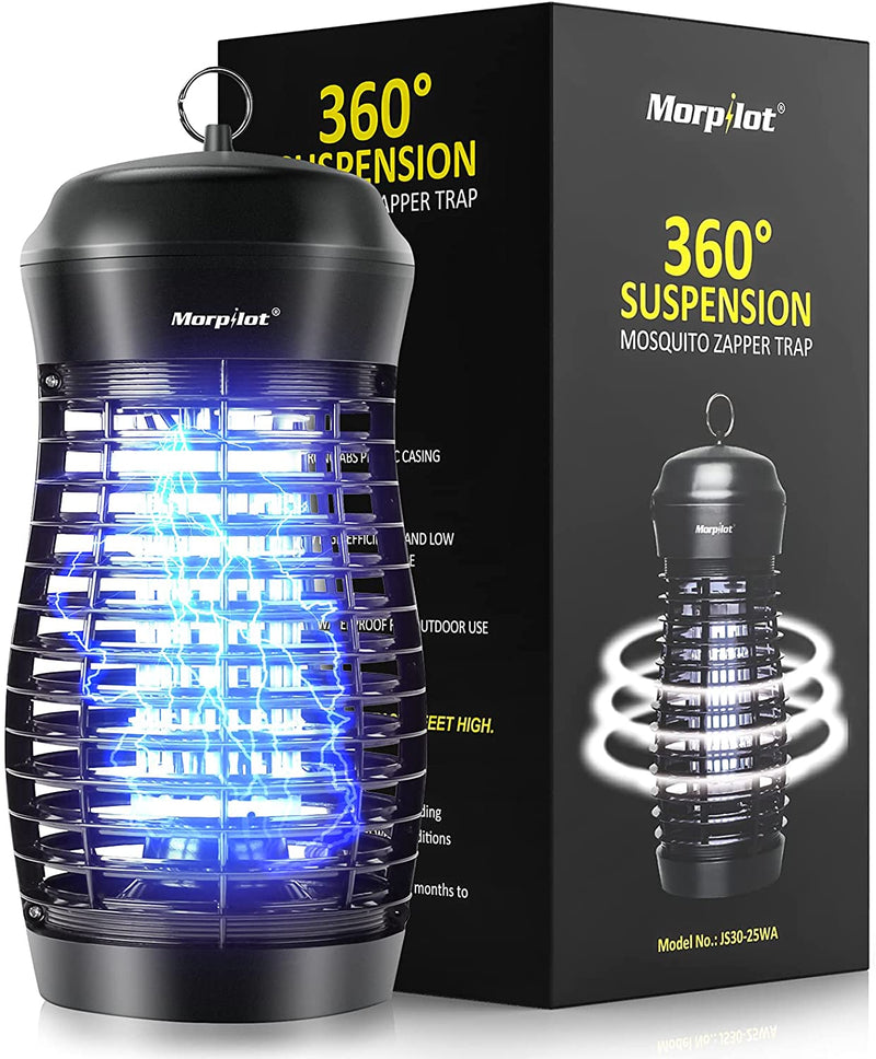 Morpilot Bug Zapper Outdoor 4200V Mosquito Electric Zapper 25W Mosquito lamp Killer Mosquito 2,500 Sq Insect Fly Trap Indoor & Outdoor - Waterproof Light Bulb Lamp