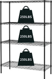 5-Shelf Adjustable, Heavy Duty Storage Shelving Unit (350 lbs loading capacity per shelf), Steel Organizer Wire Rack, Black (36L x 14W x 72H)