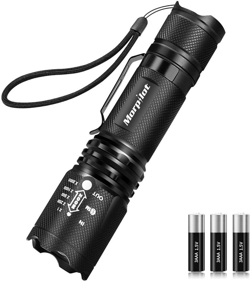 Morpilot UV Flashlight With Batteries, 2 in 1 Back Light & White Led Flashlight 5 Modes 500LM High Lumens Handheld Blacklight UV Torch Urine Detector for Spot Carpet Pet Urine Stain Catch Scorpions