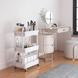 3-Tier Rolling Utility Cart White