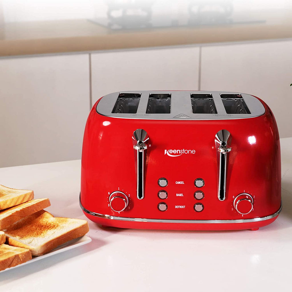 Toaster 4 Slice Stainless Steel Toaster with Bagel, Cancel, Defrost  Function, Keenstone 4 Slice Toaster with Removable Crumb Tray, 4 Extra Wide  Slots, 6 Shade S… in 2023