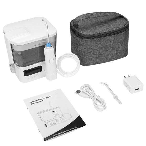 Morpilot Cordless Water Flossers for Teeth 500ML, Portable Dental Oral Irrigator Cleaner with 3 Modes and 2 Jet Tips, IPX7 Waterproof, USB Charged, and Bag for Travel