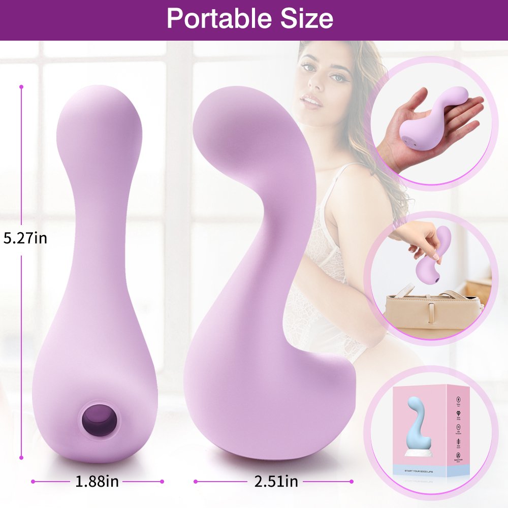 Portable Sucking Licking Vibrator with 7 Modes Clitoris Stimulator for Adults Women Silicone Nipple Sucker Clitoris Vibrators Sex Toys