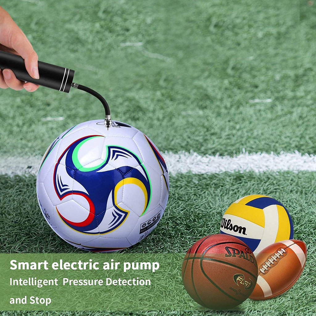 Automatic Electric Fast Ball Pump with Needle and Nozzle - Air Pump for Inflatables, Athletic Basketball, Soccer, Volleyball, Football, Sport Ball and Swimming Ring - Faster Inflation