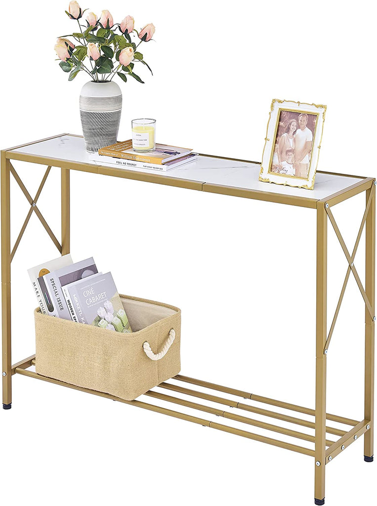 Gold Console Table entryway Table