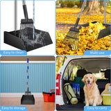 morpilot Large Pet Pooper Scooper, Bigger Dog Pooper Scooper, Adjustable Long Handle, Stainless Metal Tray, 11 Teeth Rake for Large, Medium, Small, Dogs and Pets, Great for Lawns, Grass