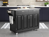 Kitchen cart with handle black