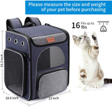 morpilot Dog Backpack, Foldable Cat Backpack Carrier for Cats and Small Dogs, Breathable Pet Carrier Backpack with Inner Safety Leash + Folding Dog Bowl, Ideal for Hiking, Traveling, Outdoor Use