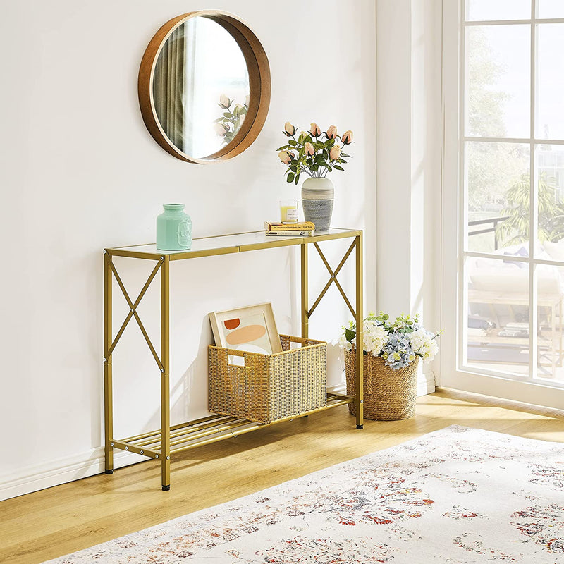 Gold Console Table entryway Table