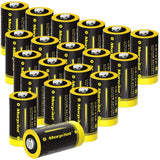 20 Pack 1500mAh Non-Rechargeable CR123A Batteries