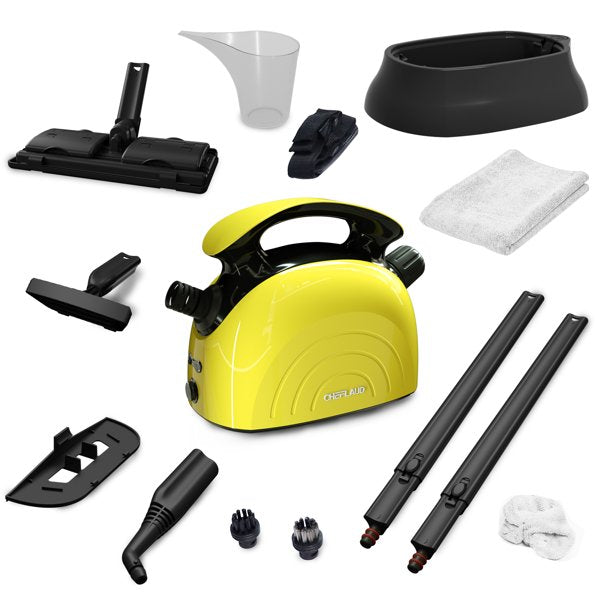 1500W Powerful Steam Mop, Keenstone® Multi-Purpose Steam Cleaner, Best Hand Held Steamer Cleaner with 13 Accessories for Cleaning, Home Use, Carpet, Floor, Upholstery, Window, Car Seat, Tile, Grout