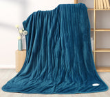Electric Heated Throw Blanket, Keenstone Machine Washable Fast Heated Flannel Blanket Twin Size, Darkturquoise